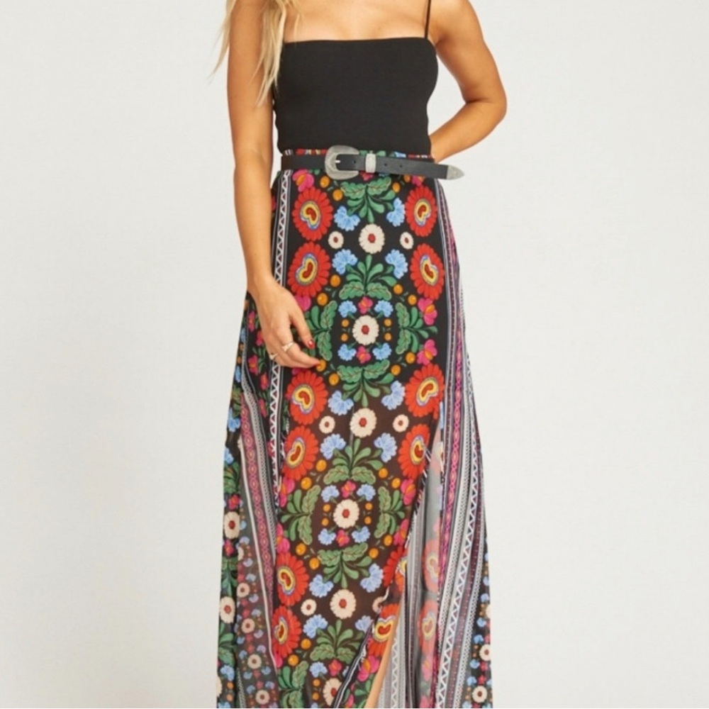 Show Me Your Mumu Mexicali Mic Double Slit Skirt